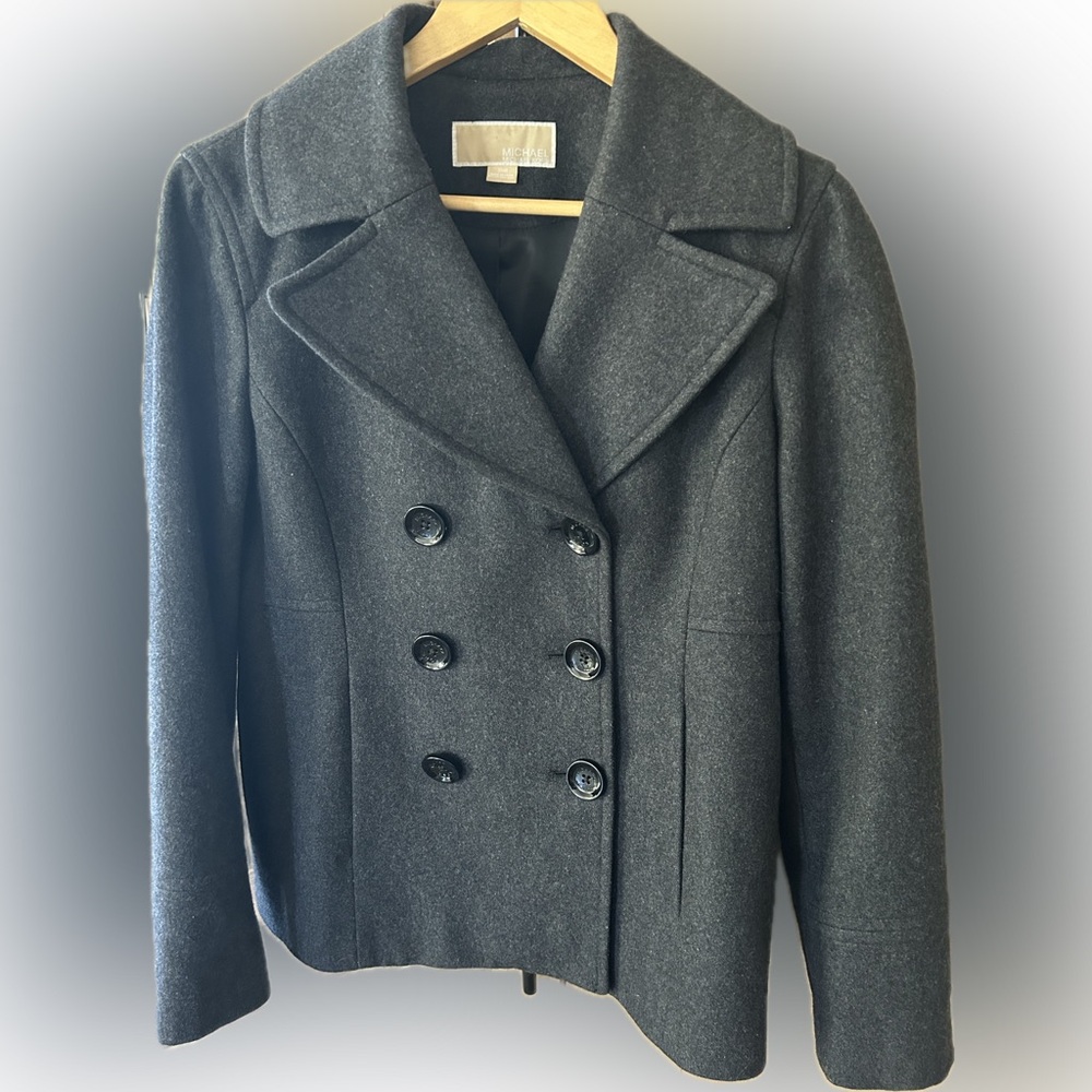 Michael Kors Grey wool blend peacoat
